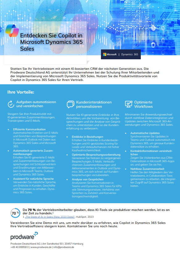 Microsoft 365 Copilot in Microsoft Dynamics 365 Sales