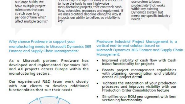 Industrial Project Management for Dynamics 365 Finance and Supply Chain Management
