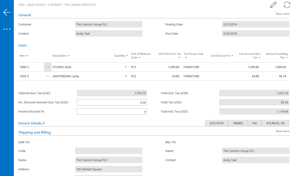 Screenshot 10 Finance and Operations