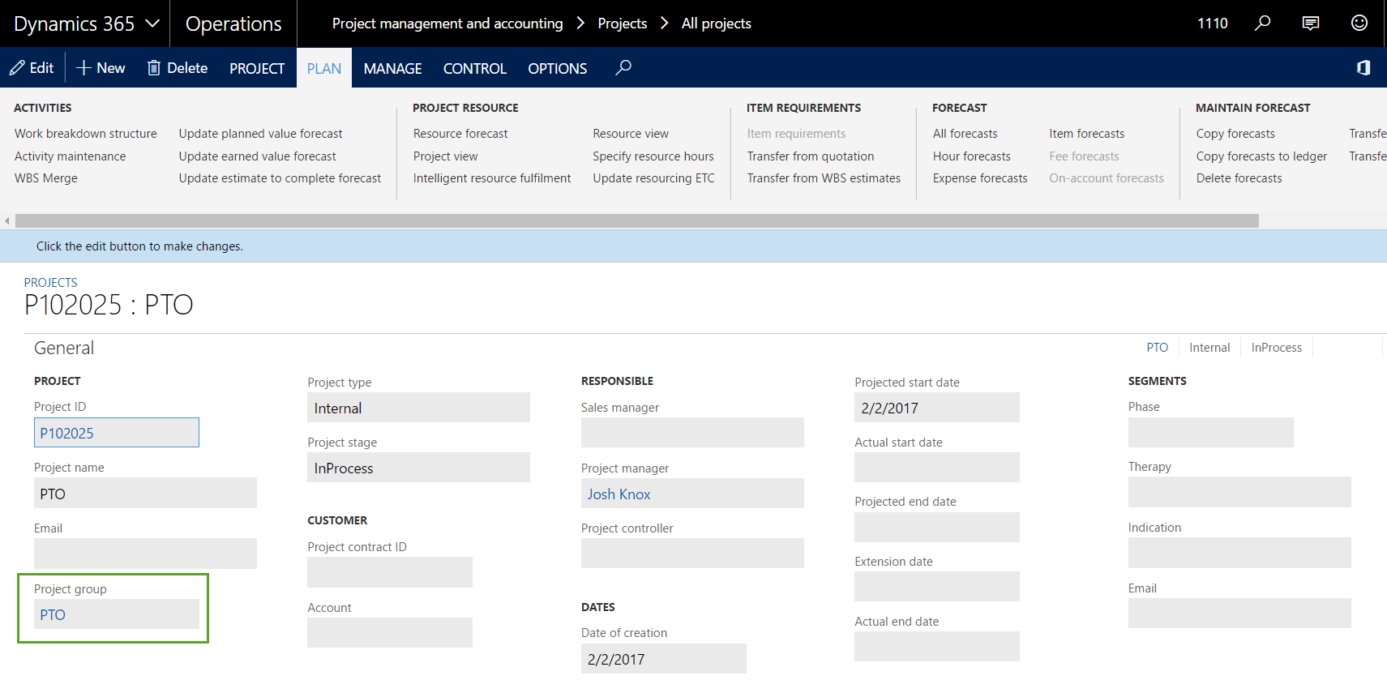 Screenshot 2 Finance and Operations