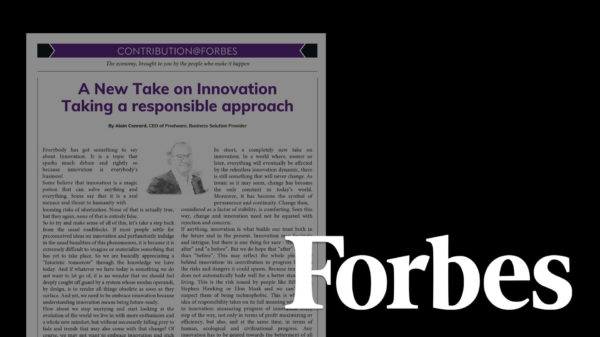 Alain Conrard in Forbes Magazine - A New Take on Innovation