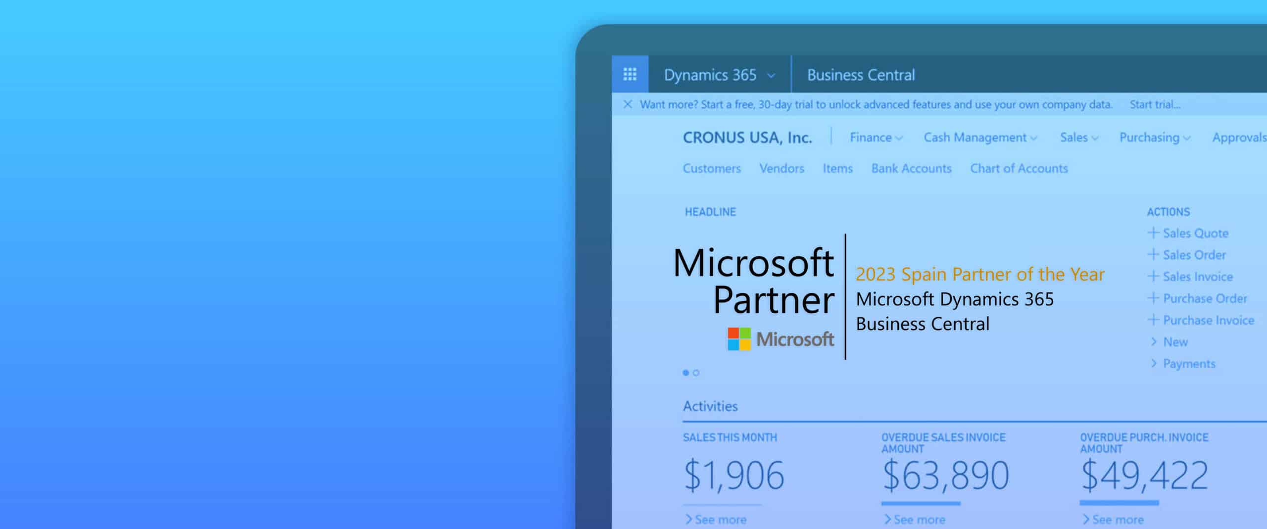 Premio Microsoft Partner of the Year 2023 Business Central