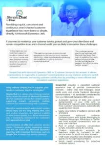 SimpleChat Omnichannel Customer Service brochure thumbnail