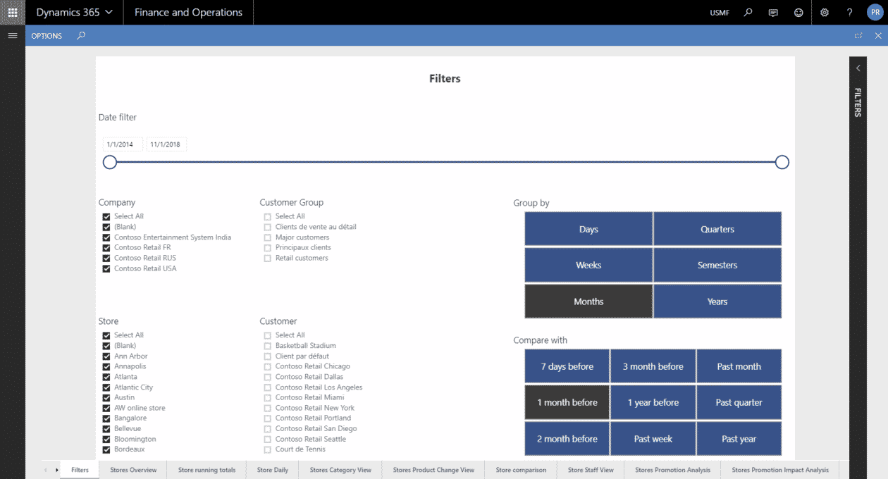 Filtrage flexible pour une analyse personnalisée