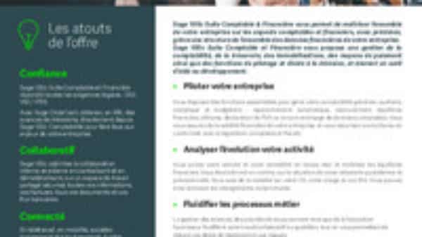 Sage 100cloud Suite Comptable et Financière