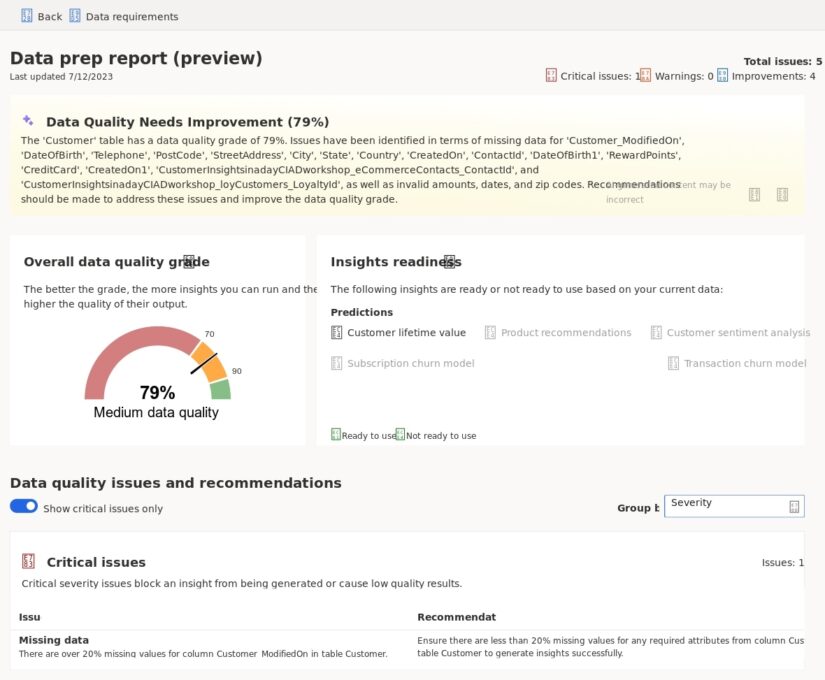 vue sur le segmentation client dans dynamics 365 customer insights