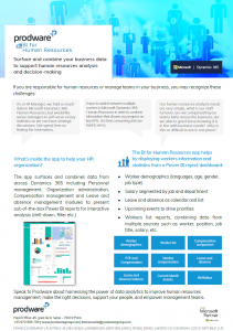 Power BI for Human resources brochure thumbnail