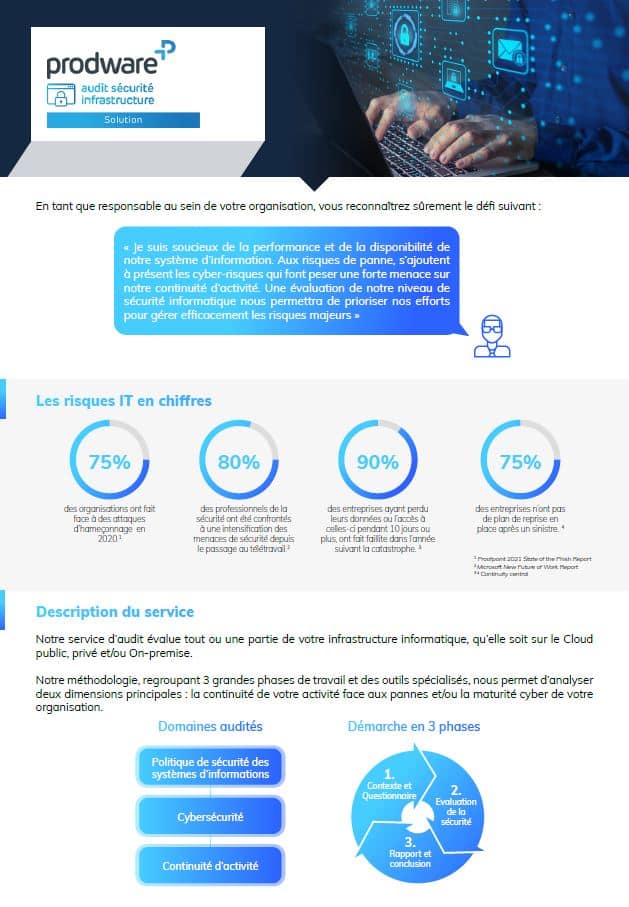plaquette audit infrastructure