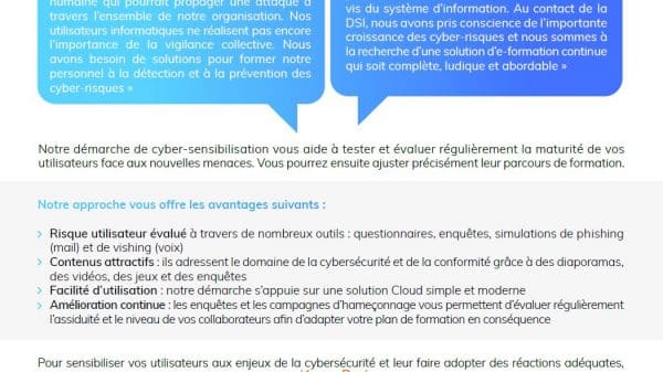 Service de sensibilisation à la cybersécurité