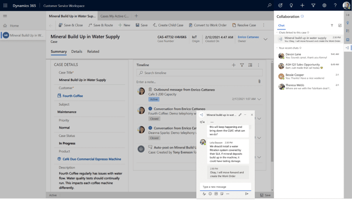 Microsoft Teams‑integratie voor servicemedewerkers