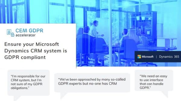 GDPR-versneller voor Dynamics 365 Customer Engagement