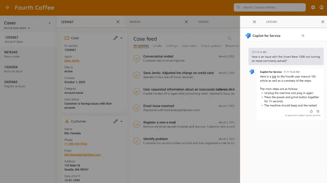 Microsoft Copilot for Service