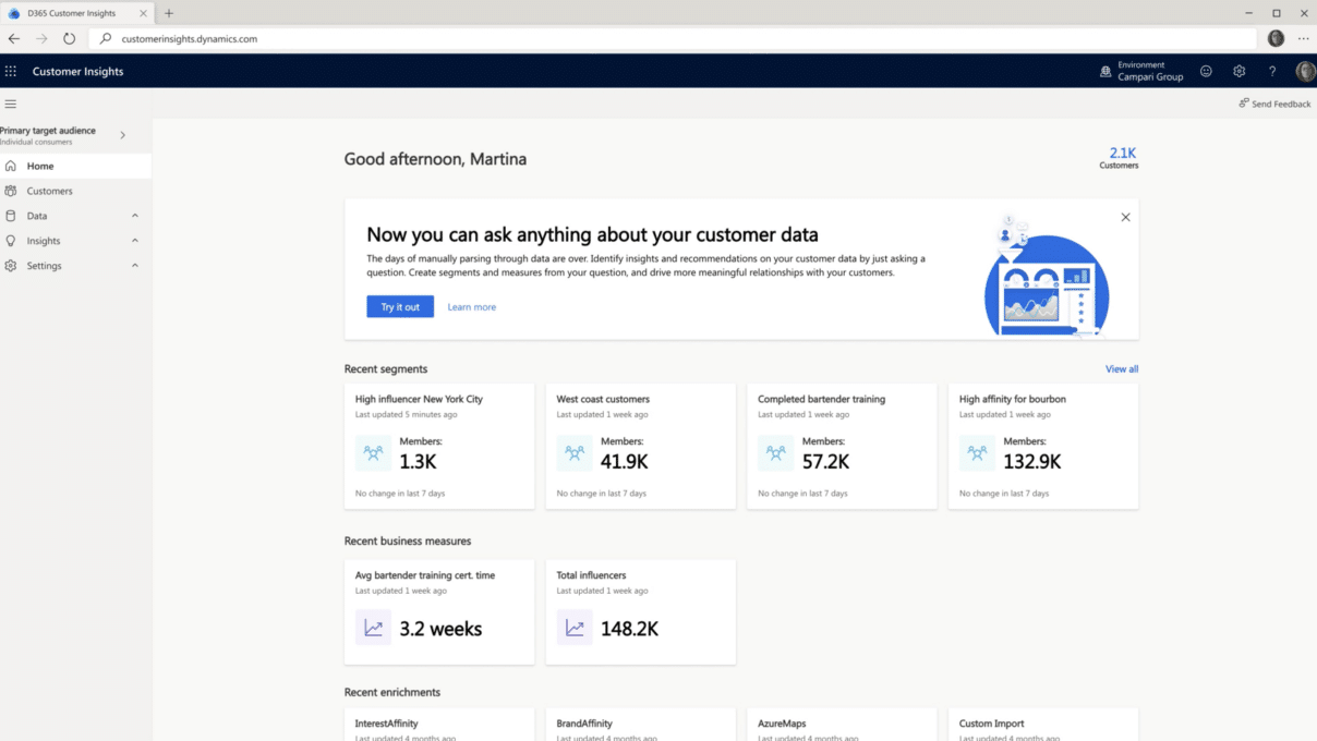 Copilot in Dynamics 365 Customer Insights