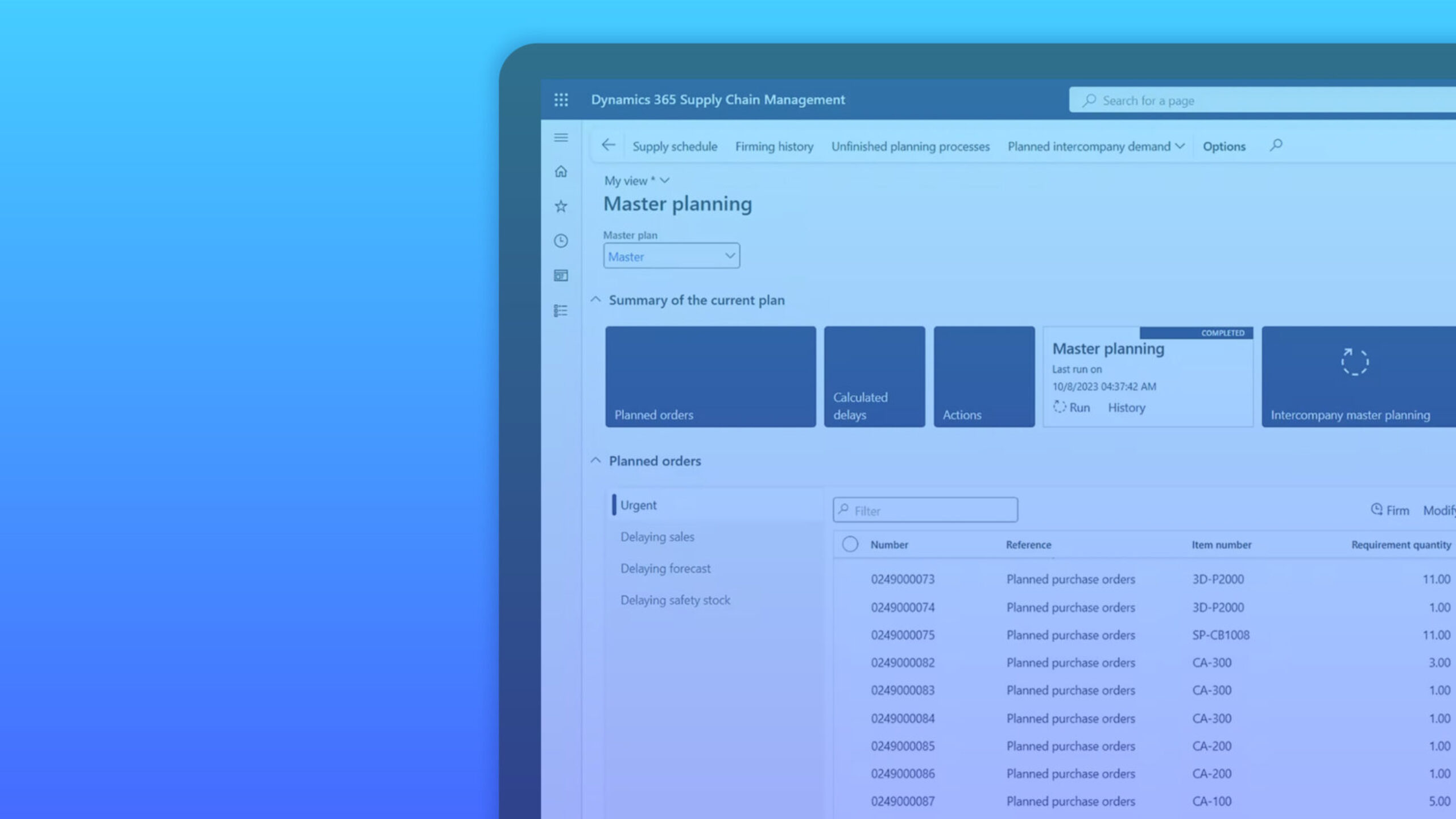 Microsoft Dynamics 365 Supply Chain Management