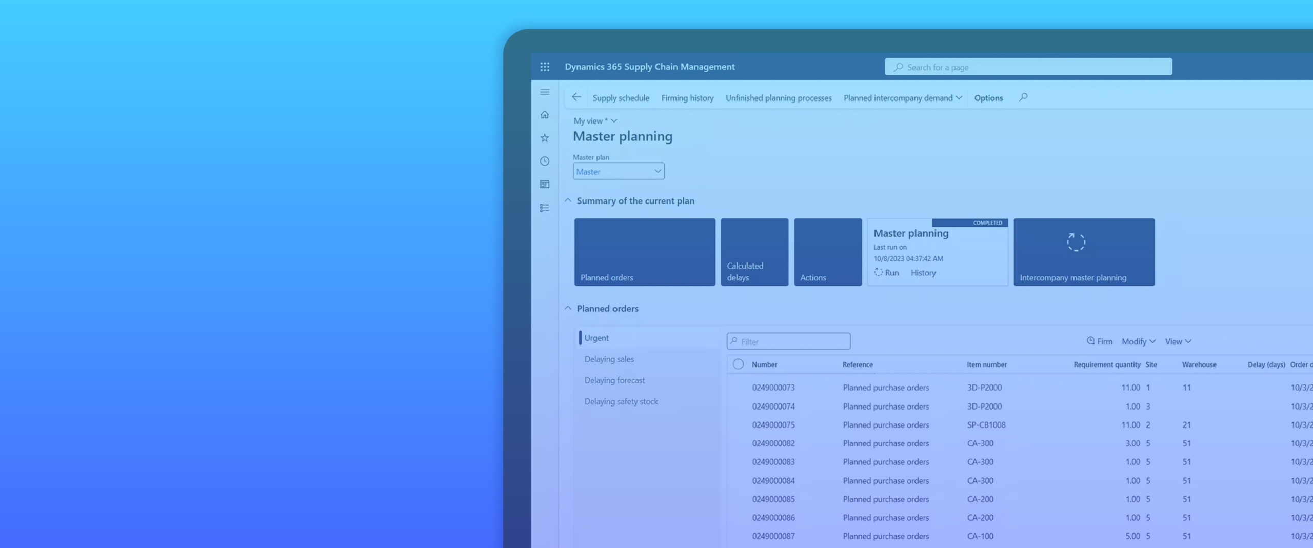 Microsoft Dynamics 365 Supply Chain Management