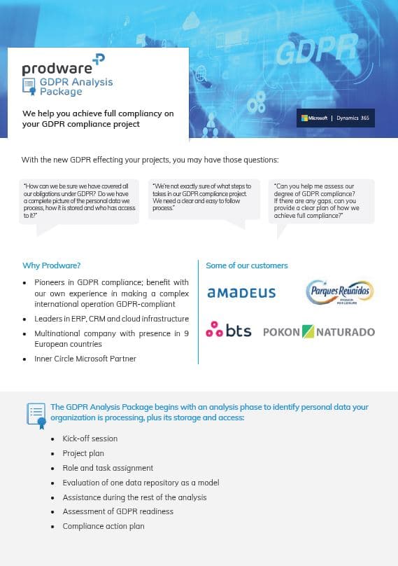 GDPR analysis package brochure thumbnail