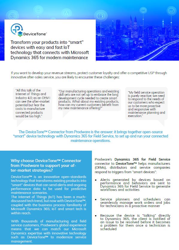 DeviceTone IoT Connected Field Service brochure thumbnail