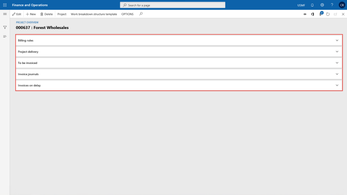 IPM Additional project overview tabs