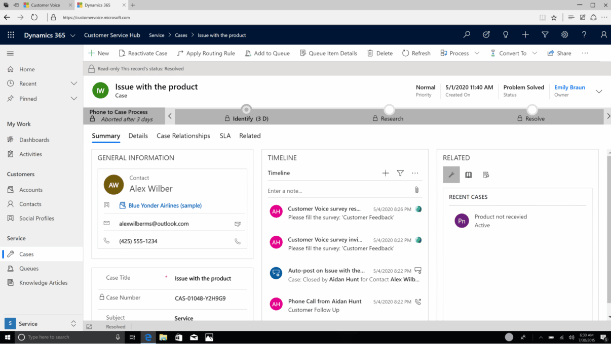 Microsoft Dynamics 365 Customer Voice