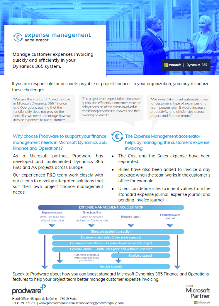 Expense Management accelerator for Dynamics 365 Finance and Operations brochure thumbnail