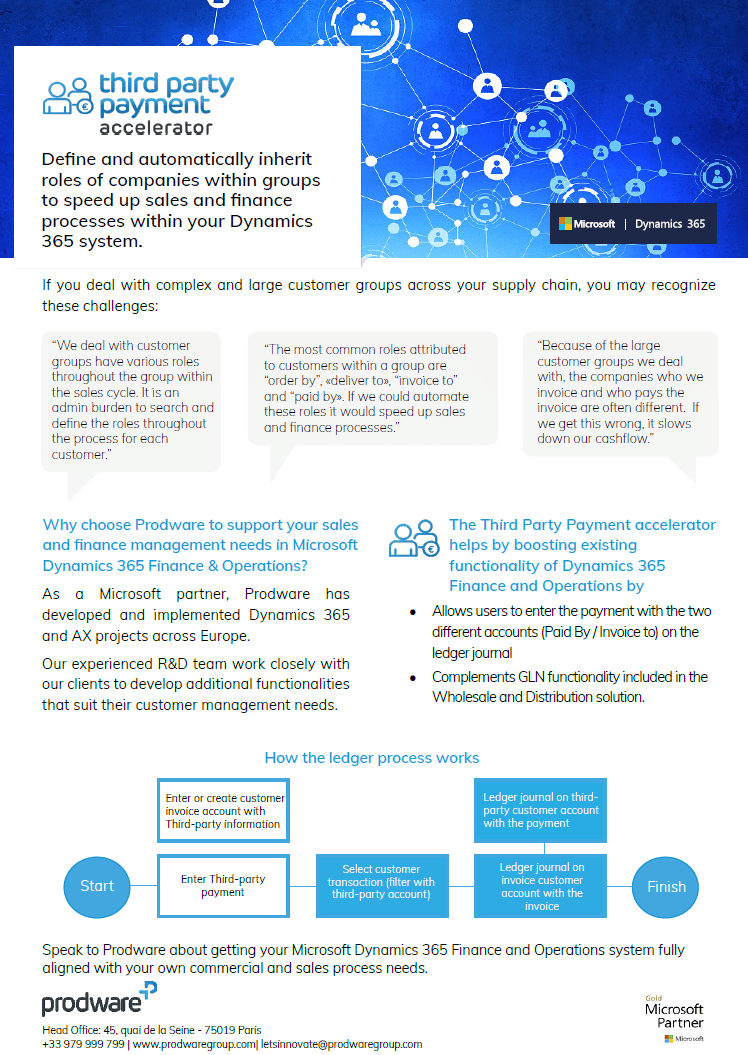 Third Party Payment accelerator for Dynamics 365 Finance and Operations brochure thumbnail