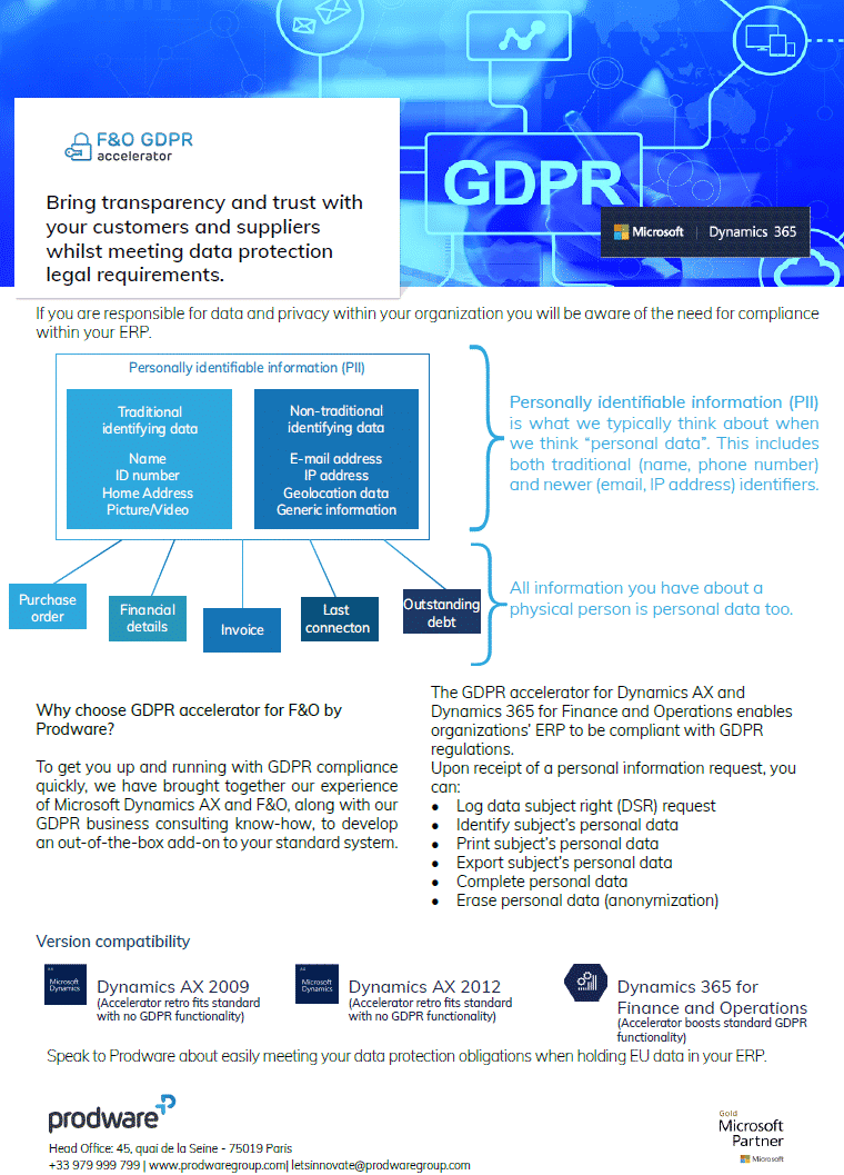 GDPR accelerator for Dynamics 365 Finance and Operations and AX brochure thumbnail