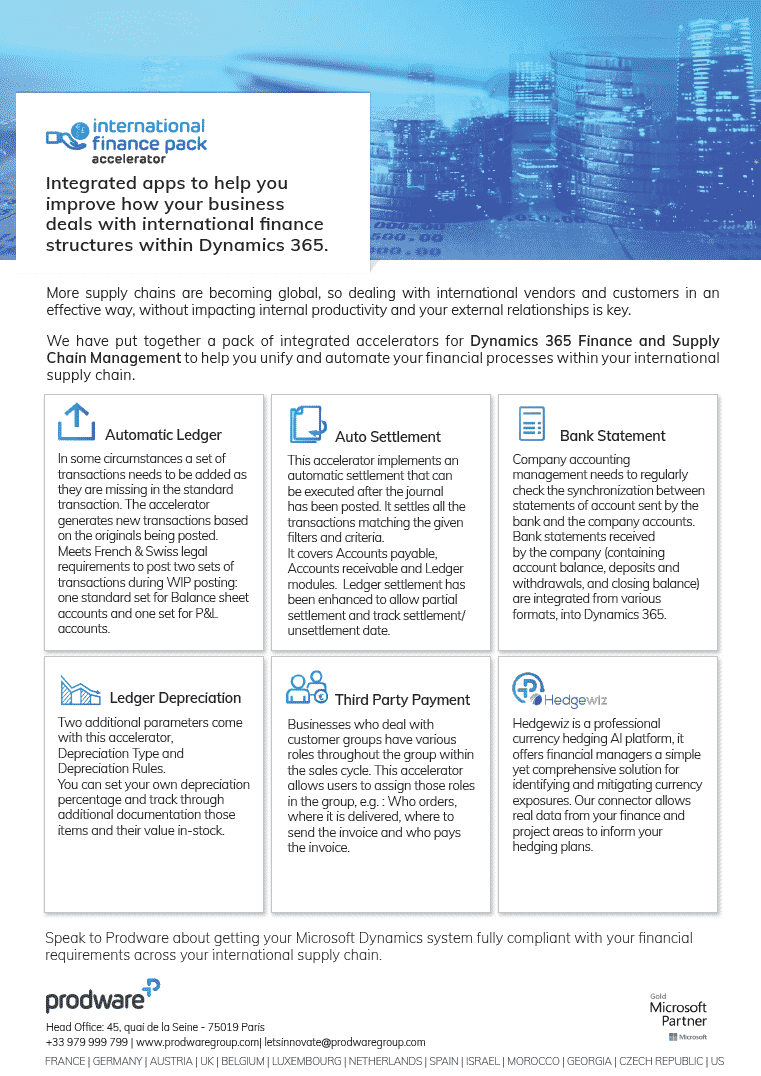 International Finance Pack accelerator for Dynamics 365 Finance and Operations brochure thumbnail