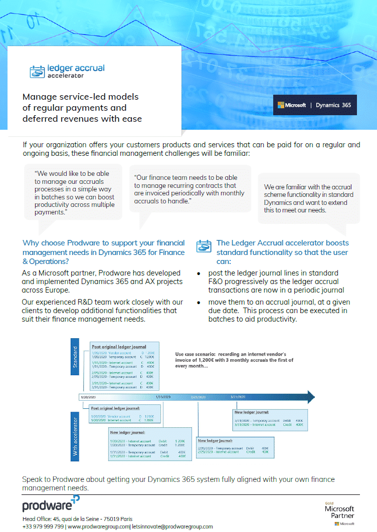 Ledger Accrual accelerator for Dynamics 365 Finance and Operations brochure thumbnail