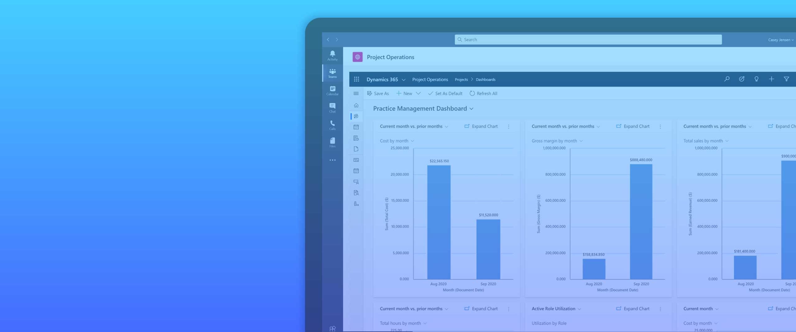 Microsoft Dynamics 365 Project Operations header