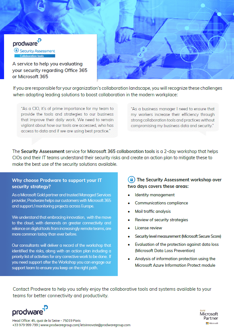 Security Assessment collaboration brochure thumbnail