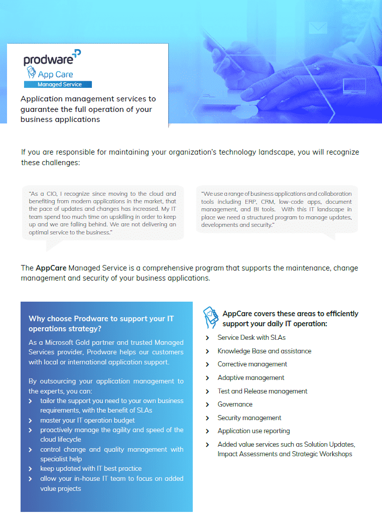 AppCare Managed Services brochure thumbnail