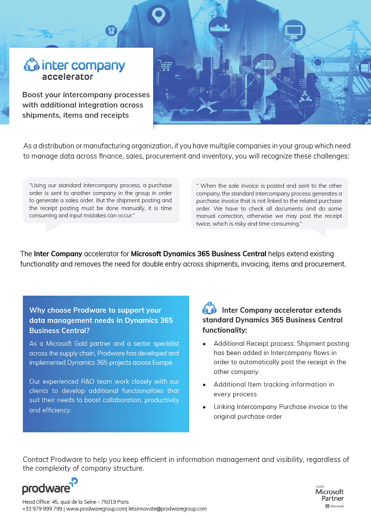 Inter Company Dynamics 365 Business Central brochure thumbnail