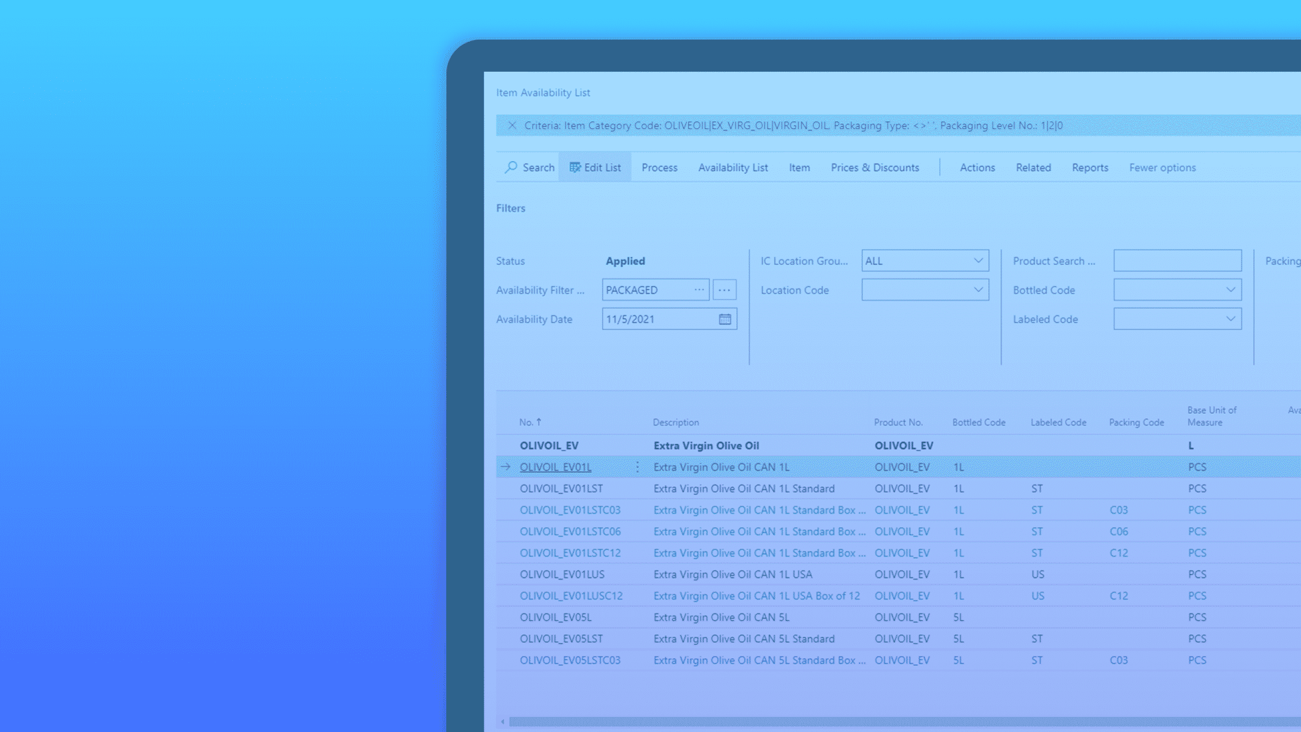 Manufacturing for Microsoft Dynamics 365 Business Central header