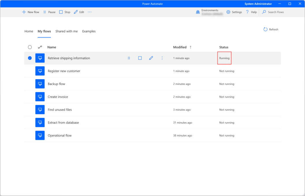 View current flows in Power Automate