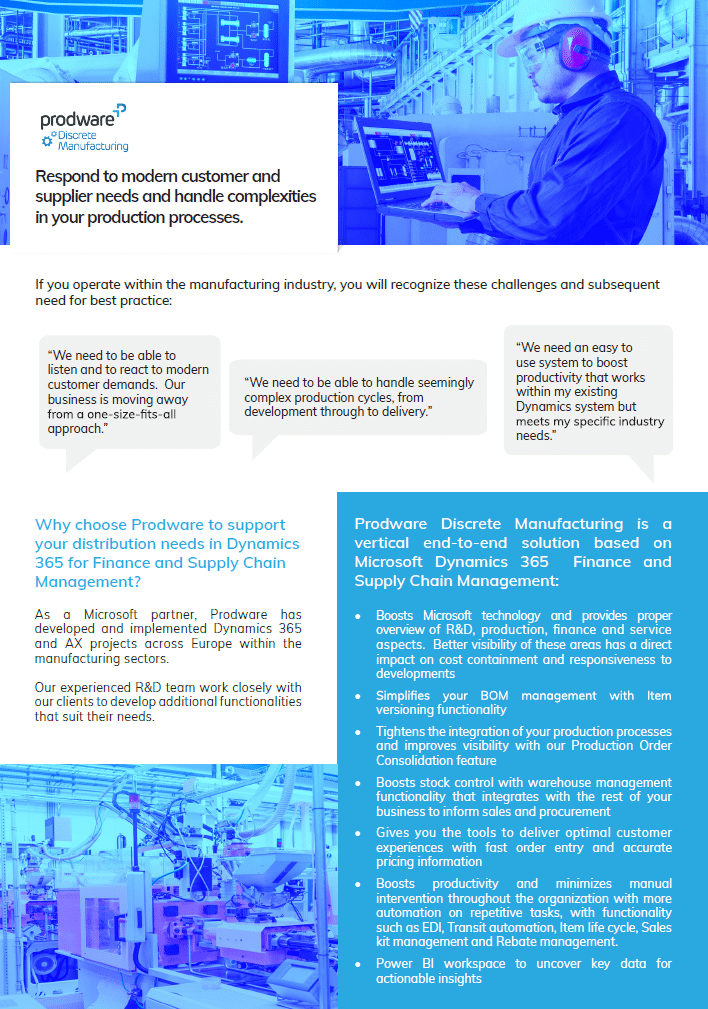 discrete manufacturing dynamics 365 fo supply chain management brochure thumbnail