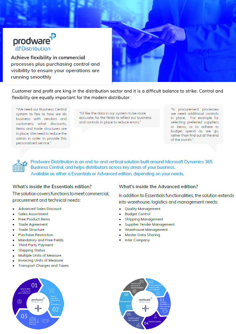 distribution dynamics 365 business central brochure thumbnail