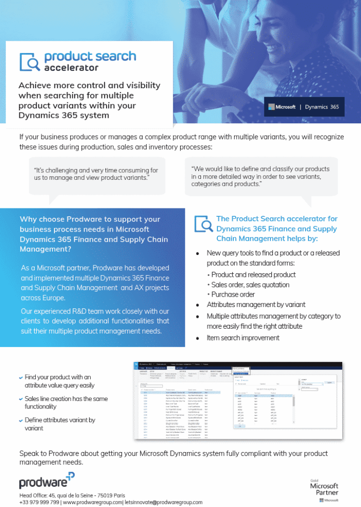 Product Search accelerator
